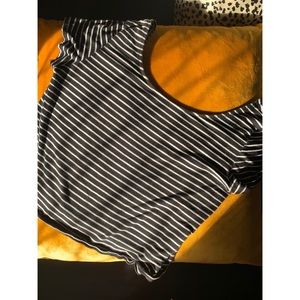 Boat-Neck American Eagle Crop T-shirt